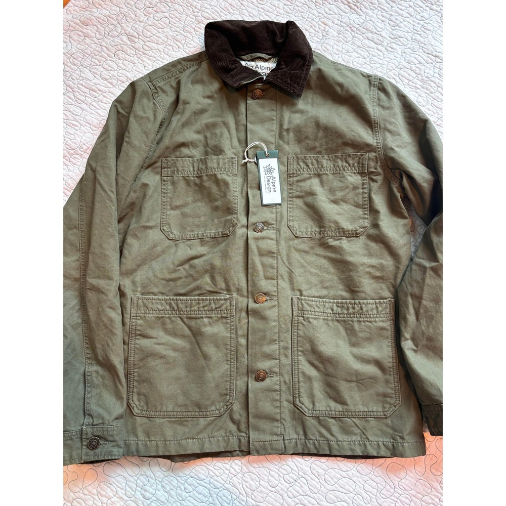 Alpine Design Mens Size Small Mad Chore Jacket Vintage Olive Green